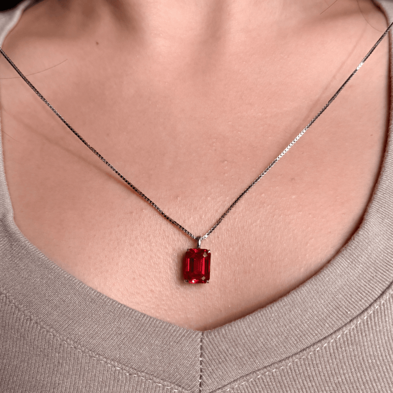 ALIX Emerald-Cut Lab-Grown Gemstone Necklace