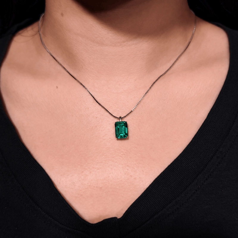 ALIX Emerald-Cut Lab-Grown Gemstone Necklace