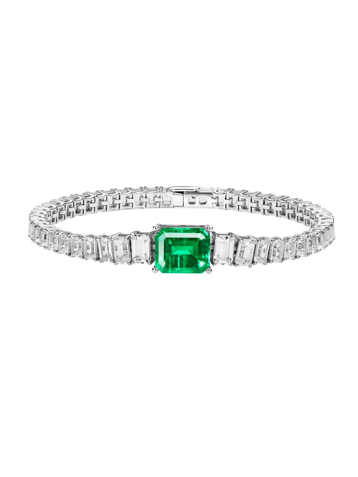 CŒUR LAC Emerald-Cut Lab-Grown Gemstone Tennis Bracelet