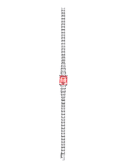 Ruby emerald-cut tennis bracelet with hand-set setting detail view showcasing the jewelry design and finish
