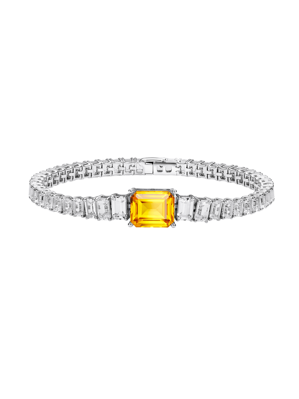 CŒUR LAC Emerald-Cut Lab-Grown Gemstone Tennis Bracelet