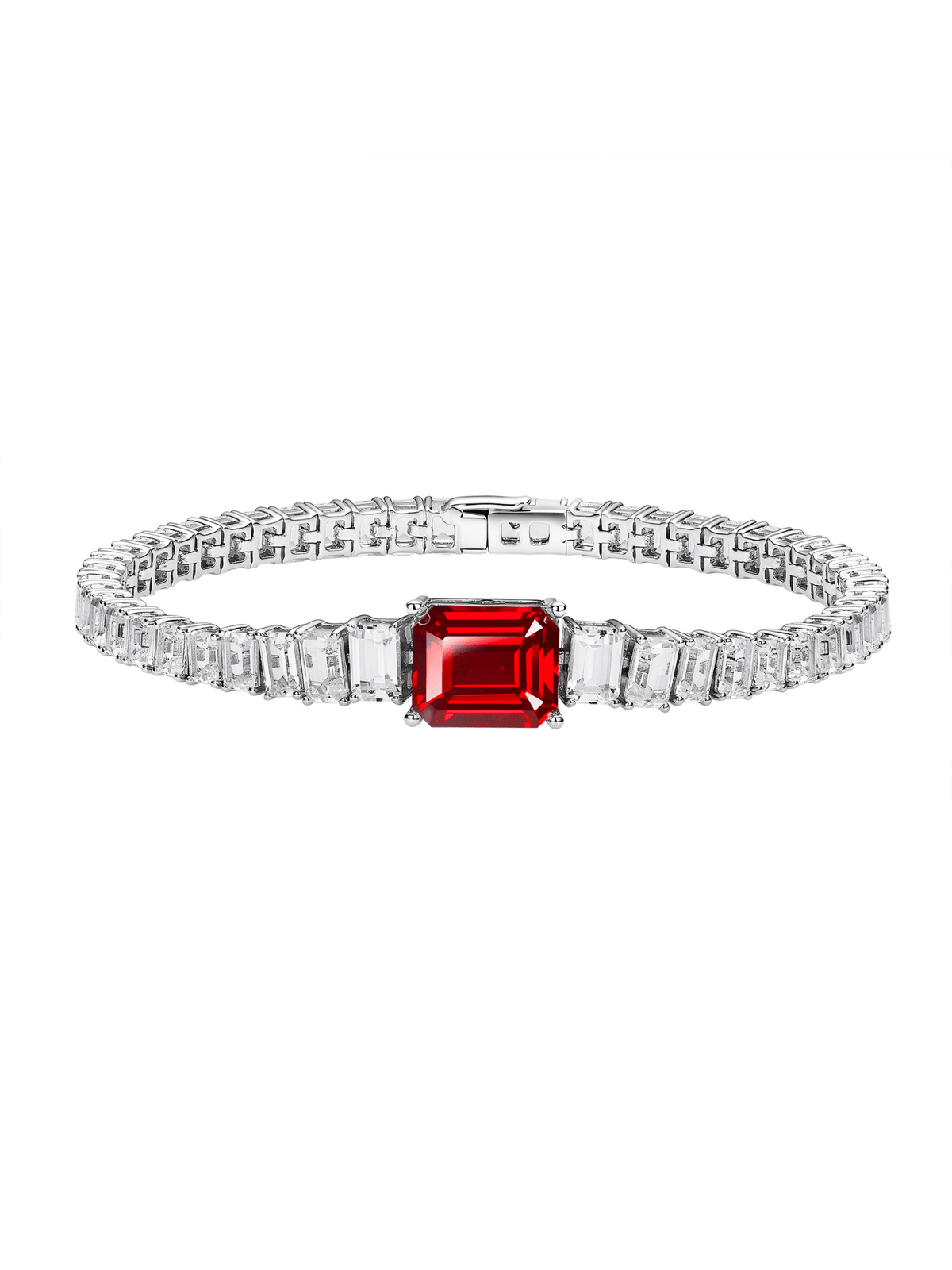 CŒUR LAC Emerald-Cut Lab-Grown Gemstone Tennis Bracelet