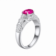 Metal type_10K White Gold&Gemstone_Hot Pink Sapphire