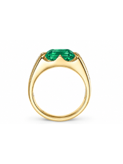 Metal Type:_14K Yellow Gold&Gemstone_Colombian Emerald