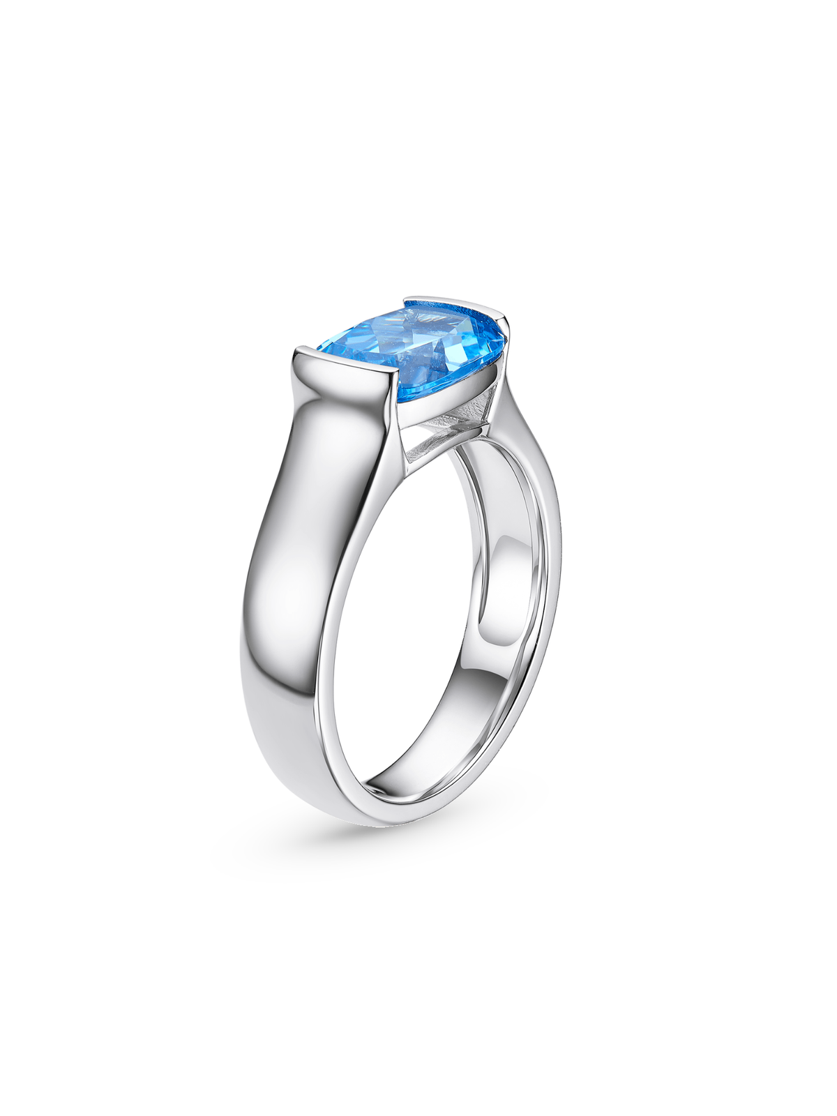 Metal Type:_925 Sterling Silver&Gemstone_Santa Maria Blue Sapphire