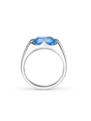 Metal Type:_925 Sterling Silver&Gemstone_Santa Maria Blue Sapphire