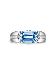 Metal Type:_925 Sterling Silver&Gemstone_Santa Maria Blue Sapphire