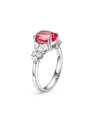 Metal type_14K White Gold&Gemstone_Sunrise Padparadscha Sapphire