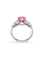 Metal type_14K White Gold&Gemstone_Sunrise Padparadscha Sapphire