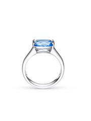 Metal Type:_14K White Gold&Gemstone_Santa Maria Blue Sapphire