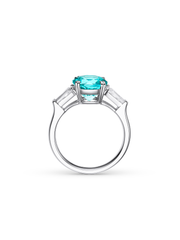 Metal Type:_14K White Gold&Gemstone_ Paraiba Hue YAG