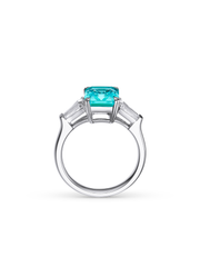 Metal Type:_14K White Gold&Gemstone_ Paraiba Hue YAG