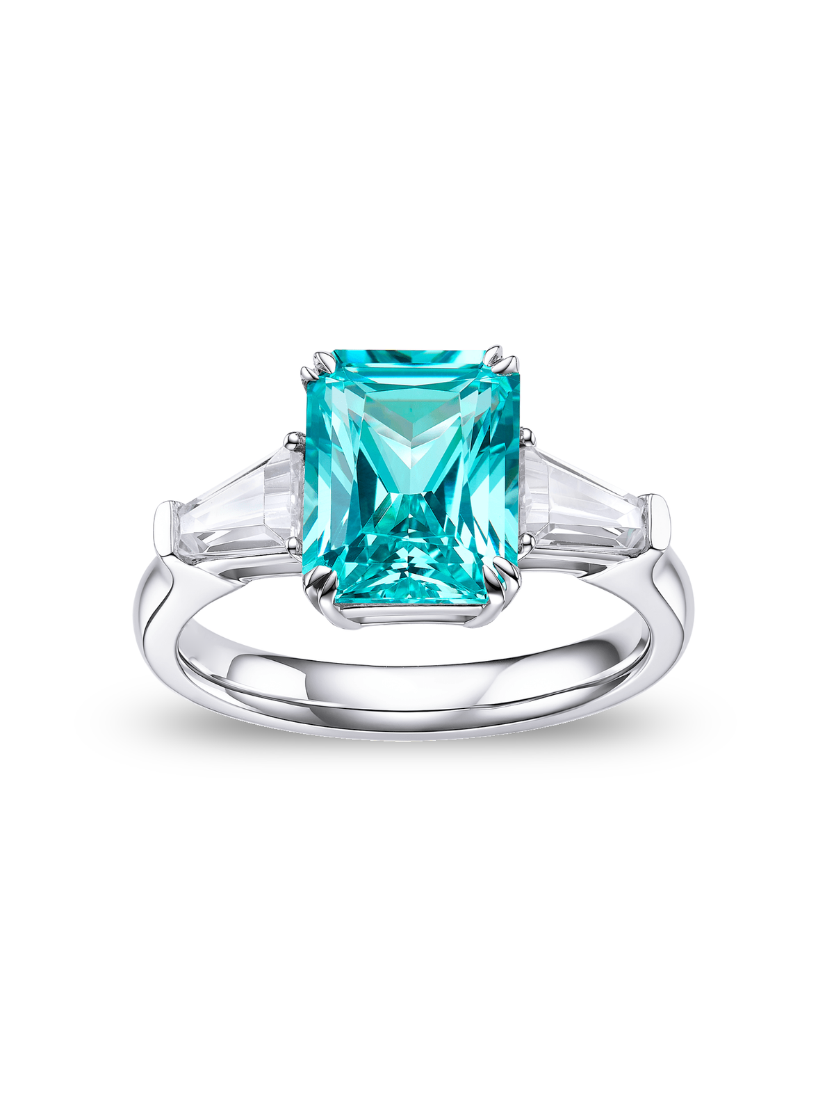ARIANE Radiant-Cut Three-Stone Lab-Grown Gemstone Ring