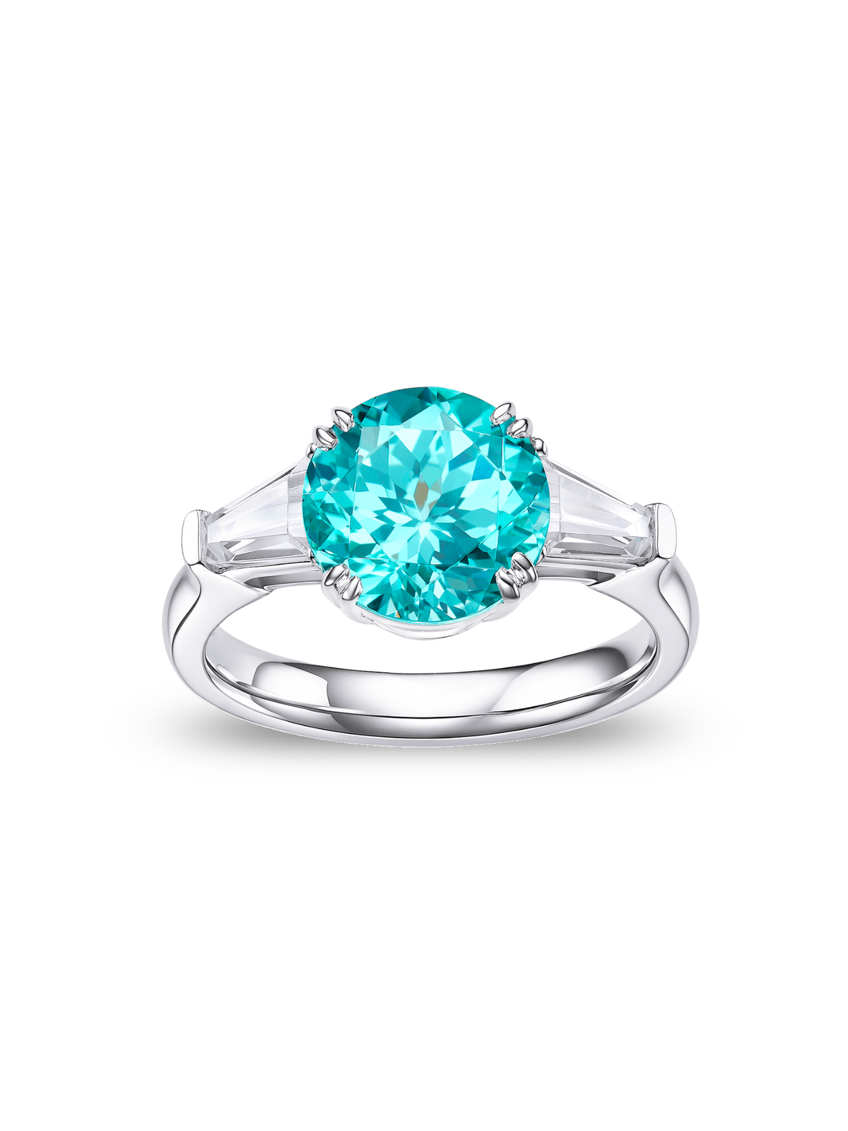 ARIANE Round-Cut Three-Stone Lab-Grown Gemstone Ring