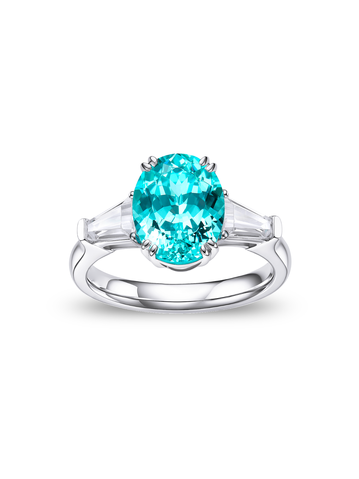 ARIANE Oval-Cut Three-Stone Lab-Grown Gemstone Ring