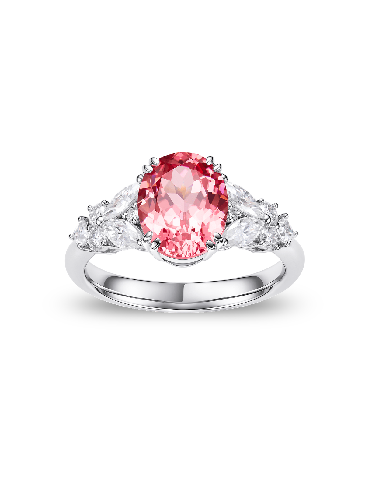 LYRA Oval-Cut Lab-Grown Gemstone Cluster Ring