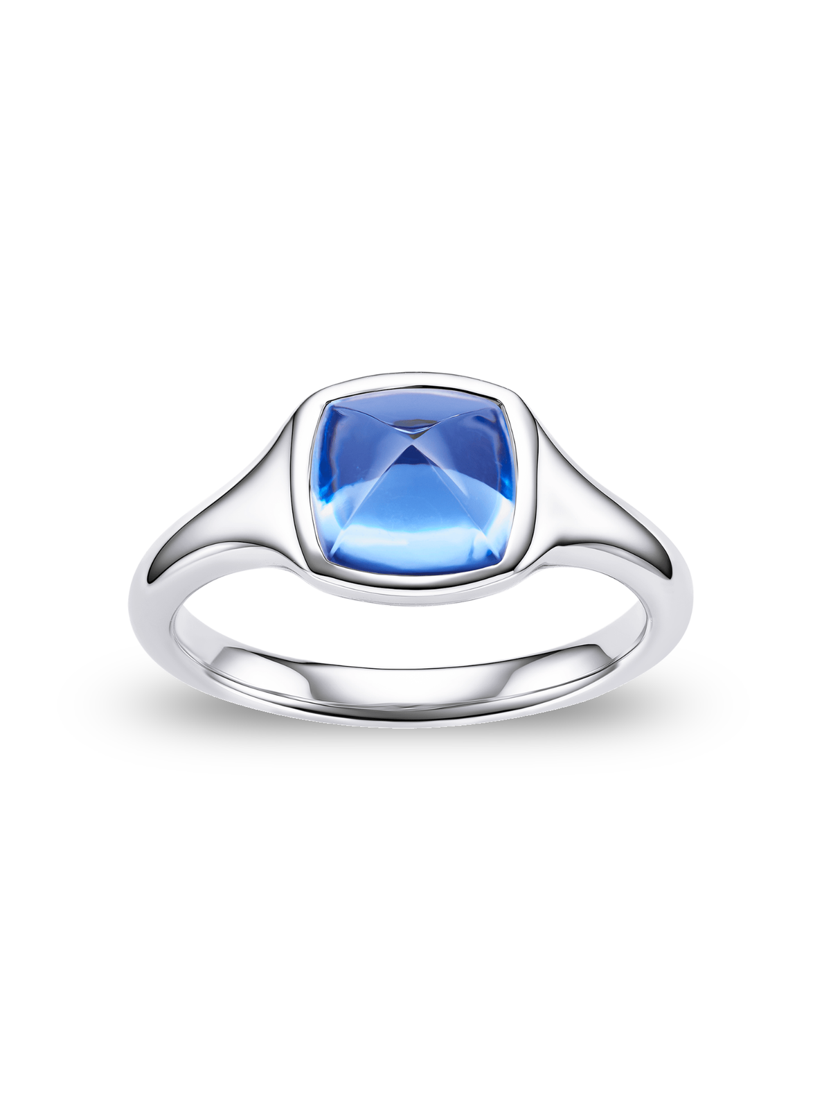 NOMI Sugarloaf-Cut Bezel-Set Lab-Grown Gemstone Ring
