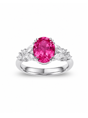 Metal type_925 Sterling Silver&Gemstone_Hot Pink Sapphire