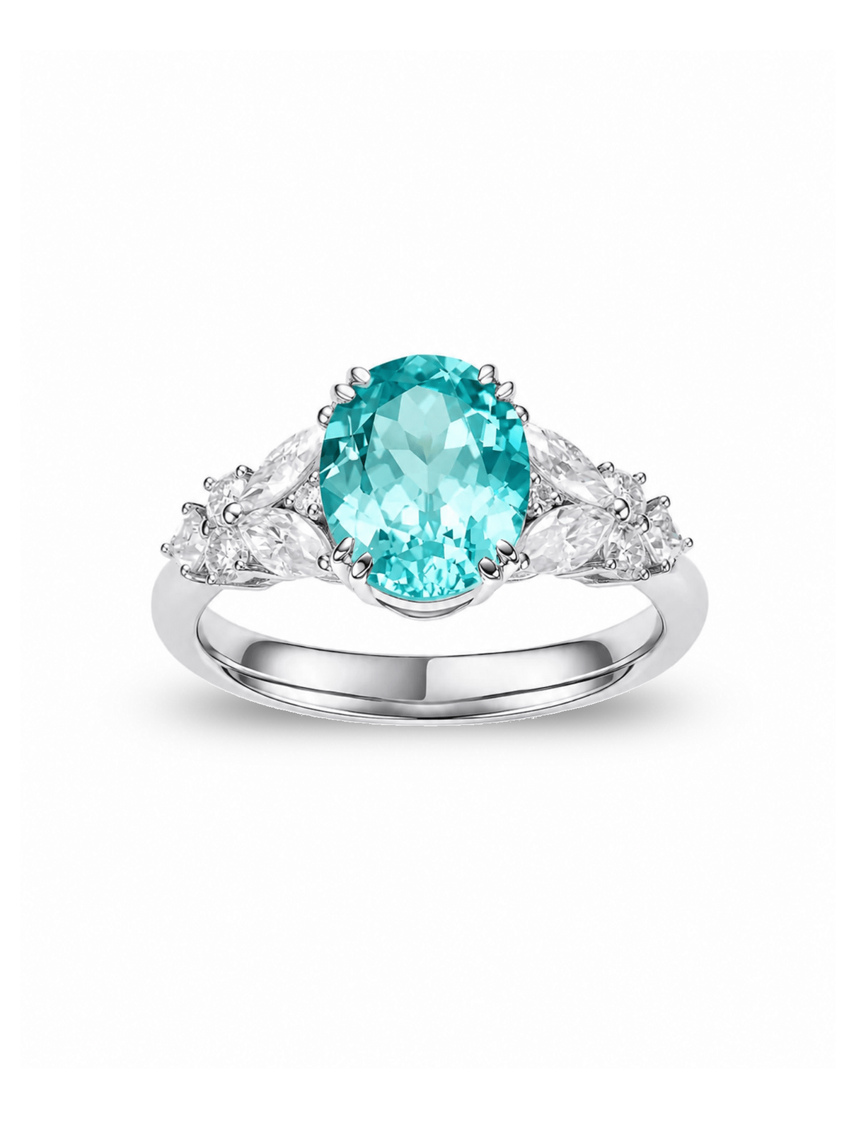 LYRA Oval-Cut Lab-Grown Gemstone Cluster Ring