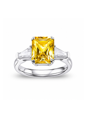 Metal Type:_925 Sterling Silver&Gemstone_Canary Yellow Sapphire