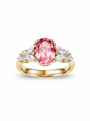 Metal type_14K Yellow Gold&Gemstone_Sunrise Padparadscha Sapphire