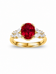 Metal Type:_14K Yellow Gold&Gemstone_Ruby