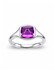 Metal Type:_14K White Gold&Gemstone_Purple Sapphire