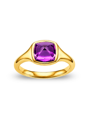 Metal Type:_14K Yellow Gold&Gemstone_Purple Sapphire