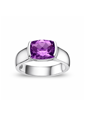 Metal Type:_14K White Gold&Gemstone_Purple Sapphire