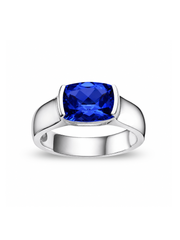 Metal Type:_14K White Gold&Gemstone_Royal Blue Sapphire