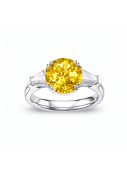 Metal Type:_14K White Gold&Gemstone_Canary Yellow Sapphire