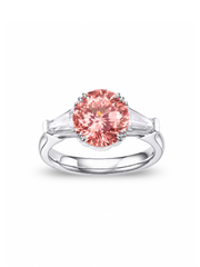 Metal type_14K White Gold&Gemstone_Sunrise Padparadscha Sapphire