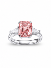 Metal type_14K White Gold&Gemstone_Sunrise Padparadscha Sapphire