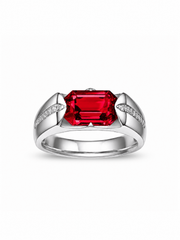 Metal Type:_14K White Gold&Gemstone_Ruby