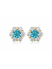 Metal Type:_10K Yellow Gold&Gemstone_ Paraiba Blue (YAG)