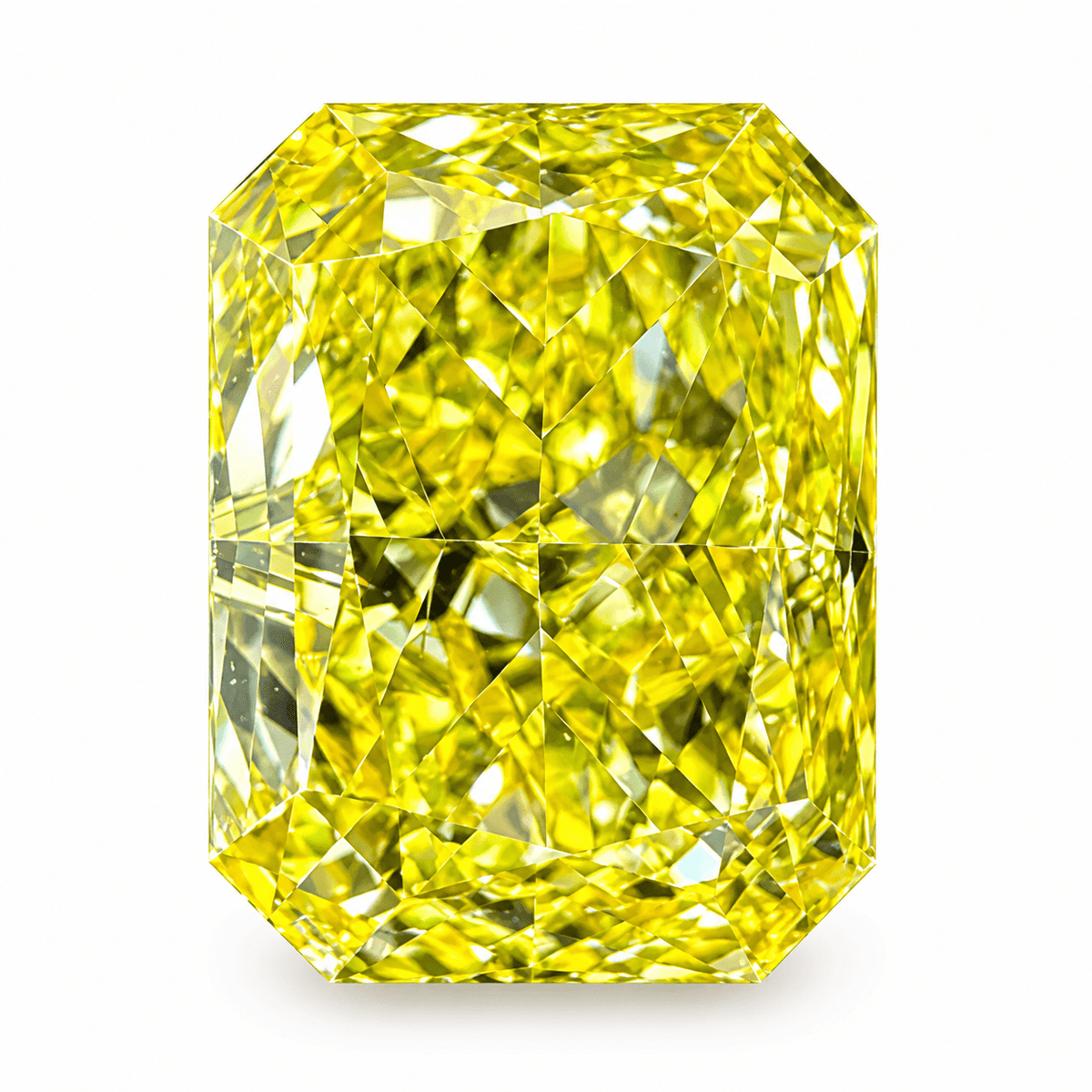 IGI 1.01 ct Fancy Vivid Yellow SI1 Radiant-Cut Lab-Grown Diamond