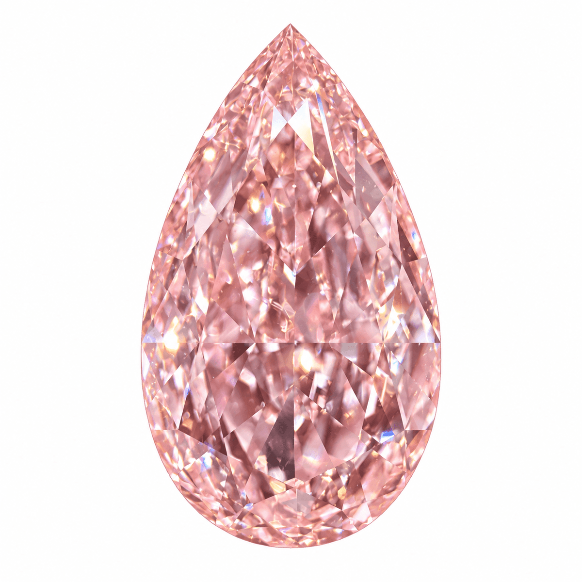 IGI 2.04 ct Fancy Vivid Pink VS2 Pear-Cut Lab-Grown Diamond
