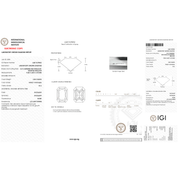 Complete IGI report LG817678932 for a 3.00 ct Fancy Vivid Blue VS2 radiant-cut lab-grown diamond, centered on a square white canvas.