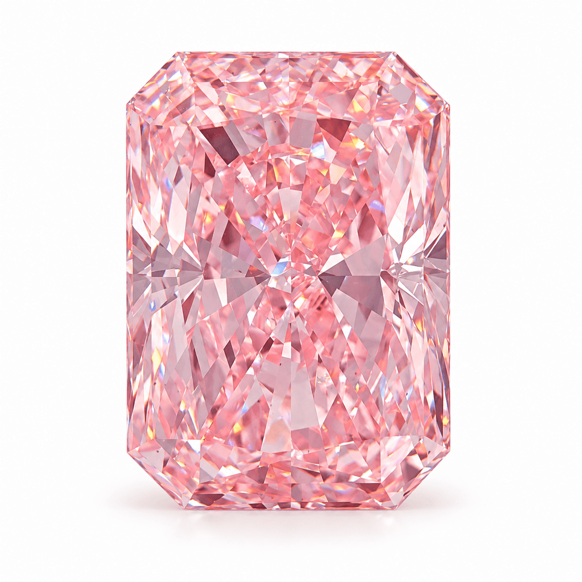 IGI 3.05 ct Fancy Vivid Pink VVS2 Radiant-Cut Lab-Grown Diamond
