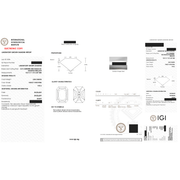 IGI report for the 3.05 ct Fancy Vivid Pink VVS2 lab-grown diamond, with identifying codes obscured.