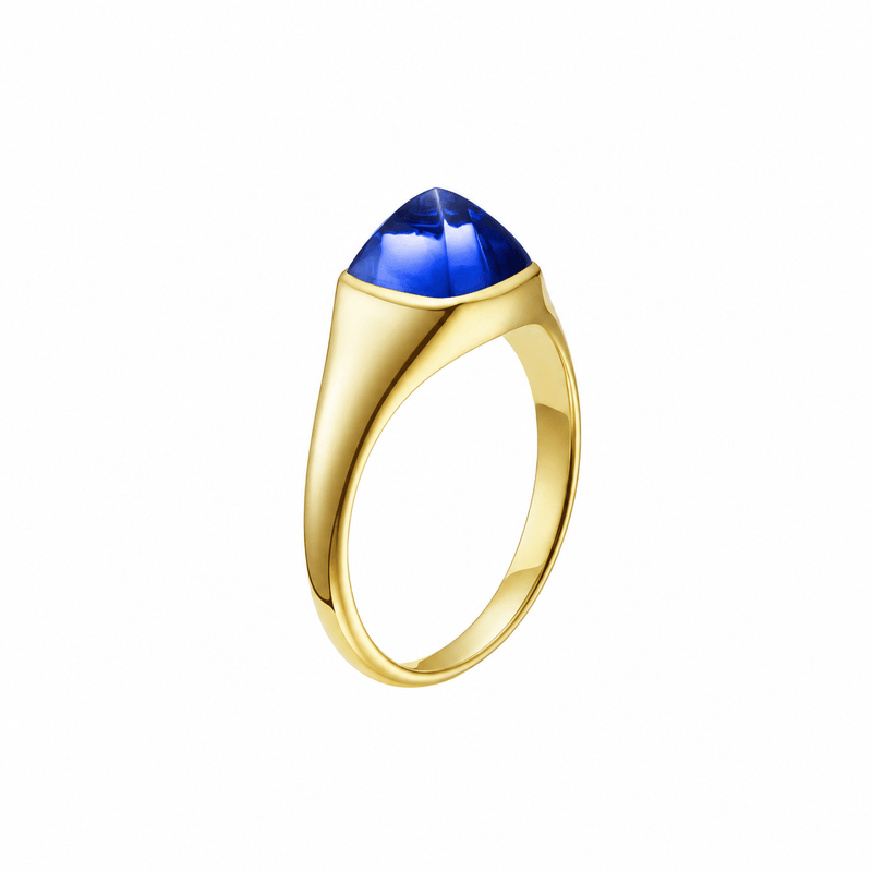 Ring with hand-set setting detail view showcasing the jewelry design and finish