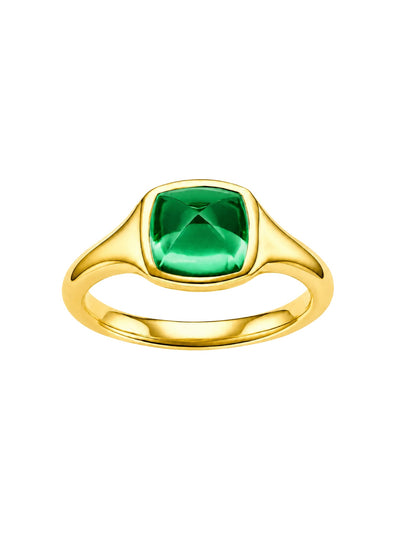 Metal type_14K Yellow Gold&Gemstone_Colombian Emerald