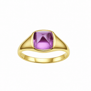 Ring with hand-set setting detail view showcasing the jewelry design and finish