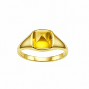 Ring with hand-set setting detail view showcasing the jewelry design and finish