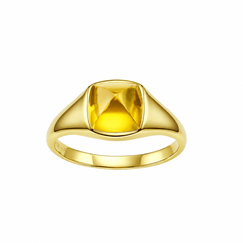 Ring with hand-set setting detail view showcasing the jewelry design and finish