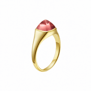 Ring with hand-set setting detail view showcasing the jewelry design and finish