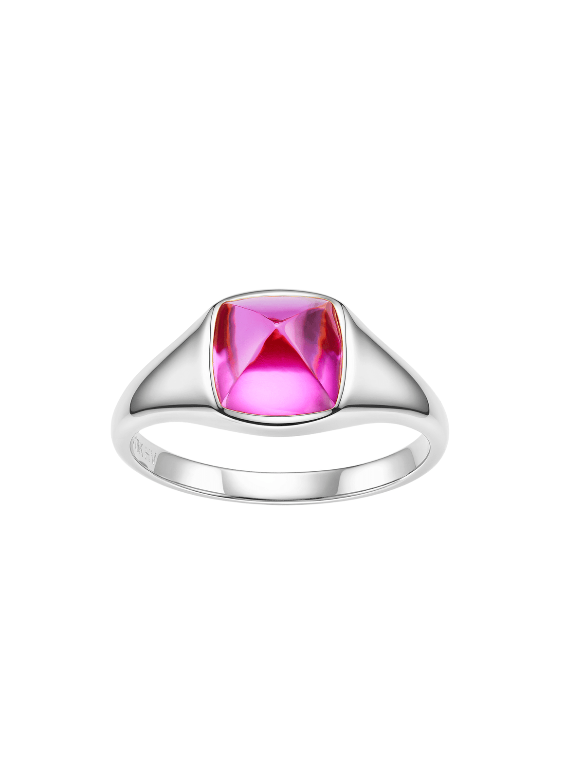 NOMI Sugarloaf-Cut Bezel-Set Lab-Grown Gemstone Ring
