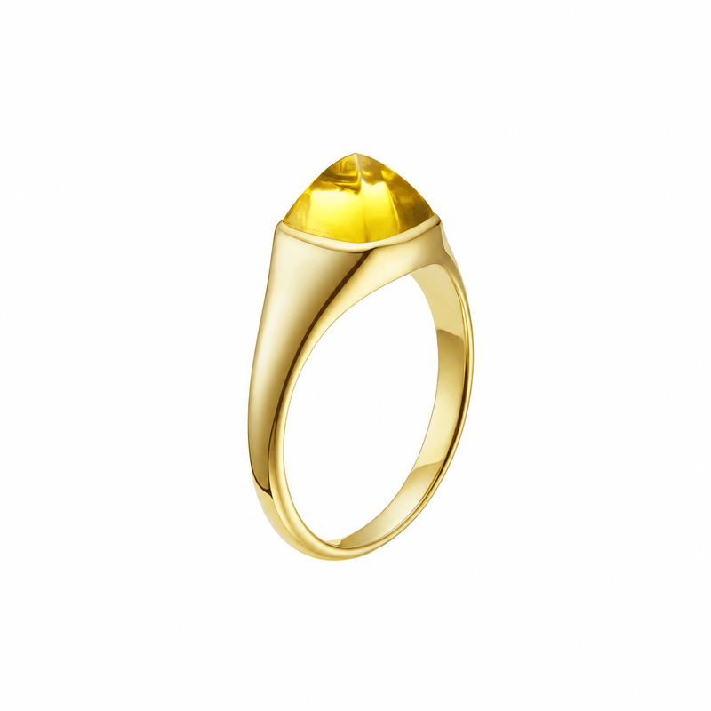 Ring with hand-set setting detail view showcasing the jewelry design and finish