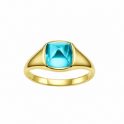 Ring with hand-set setting detail view showcasing the jewelry design and finish
