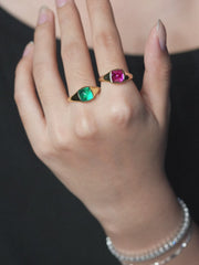 Metal type_14K Yellow Gold&Gemstone_Hot Pink Sapphire